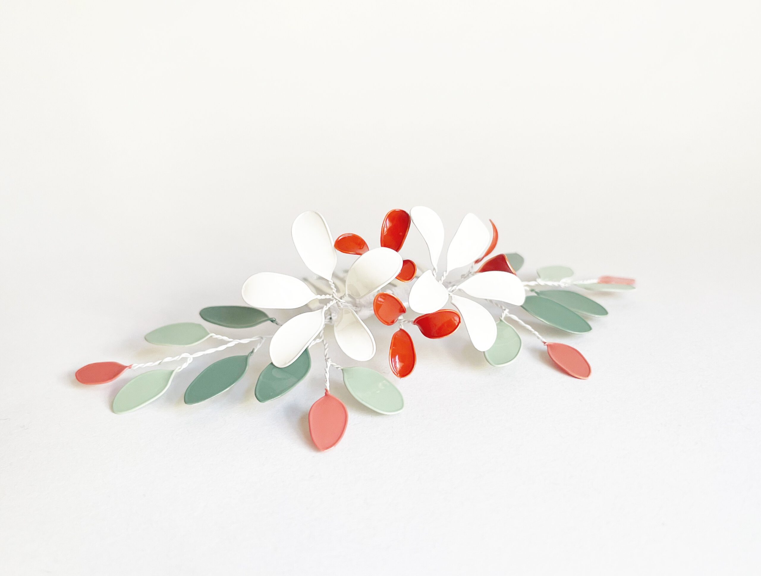 Haarkamm mit Blütendesign – Bild 3